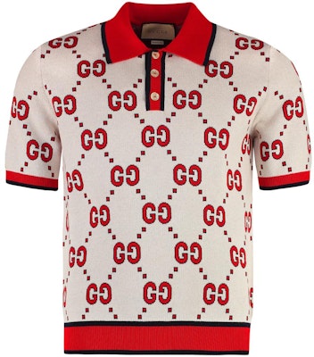 Gucci Musim Bunga/Panas 23 Baju Polo Lengan Pendek Logo Jacquard Ivory Lelaki. 740556-XKC6C-9176 Buy Gucci Musim Bunga/Panas 23 Baju Polo Lengan Pendek Logo Jacquard Ivory Lelaki. 740556-XKC6C-9176