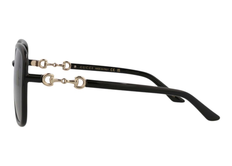 Order Kacamata Hitam/Kelabu Gucci Square-Frame Injection