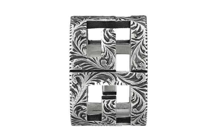GUCCI Square-G Pattern Aged 925 Silver Ring Unisex情侣款 551917-J8400-0811 圖 4