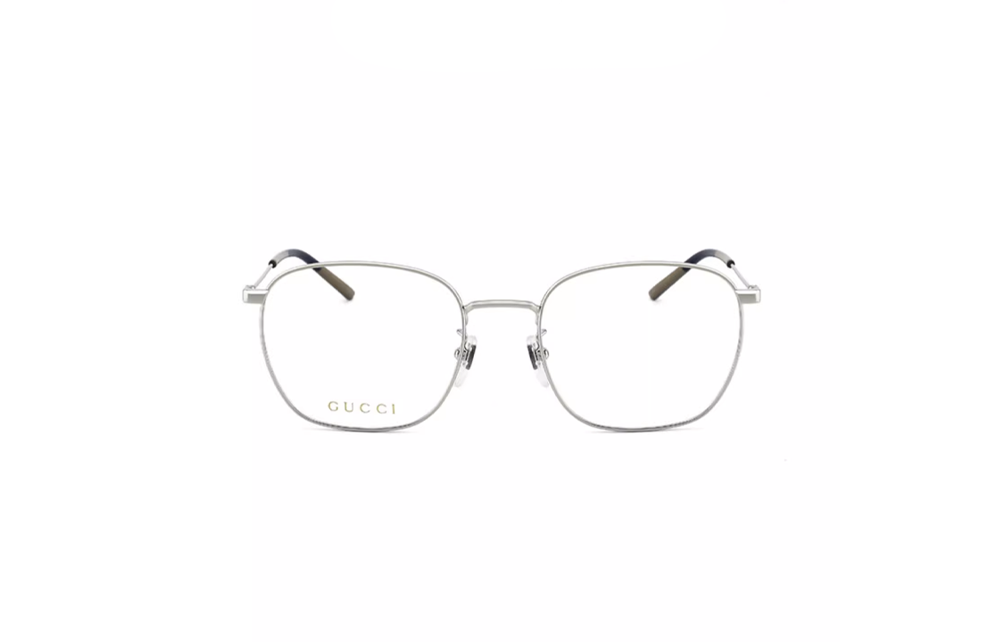 Details for 구찌 스퀘어 합금 로고 안경, 남녀공용, 다양한 색상. GG0681