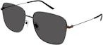 Buy GUCCI Square Black Metal Sunglasses Unisex Couple Style with Logo Detailing. GG1464SA001