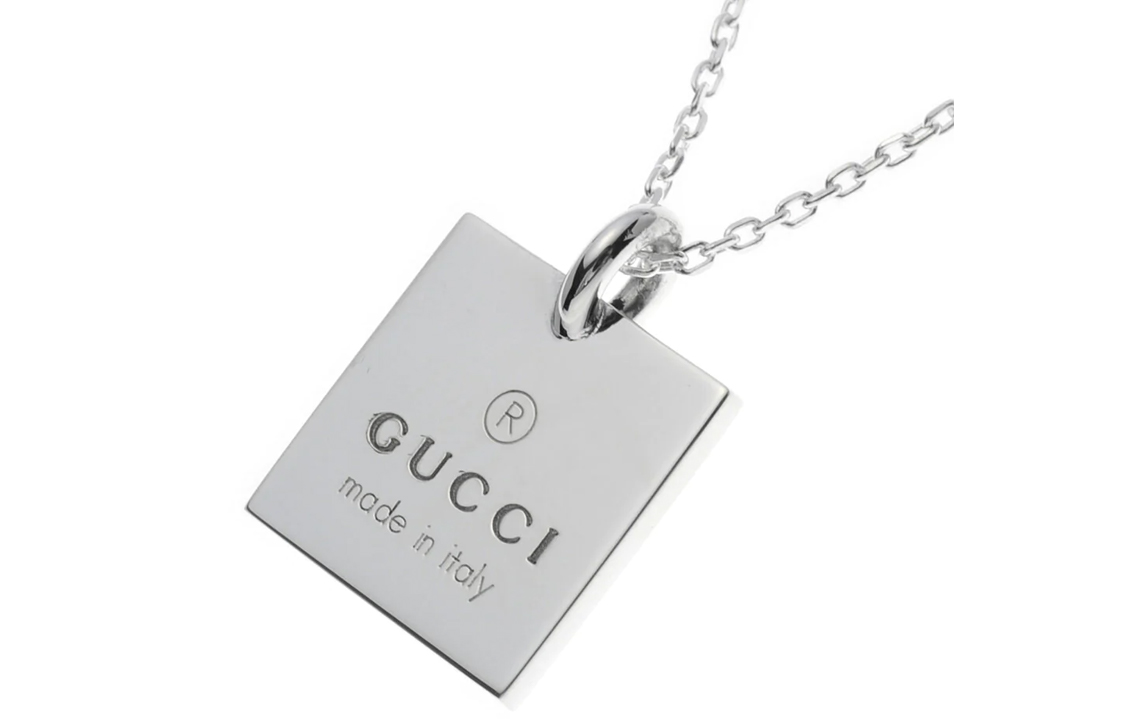 GUCCI Square Design 925 Silver Necklace for Men 223869-J8400-8106（） 圖 3