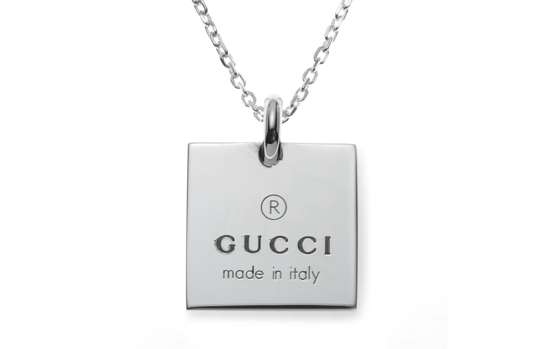 GUCCI Square Design 925 Silver Necklace for Men 223869-J8400-8106（） 圖 4
