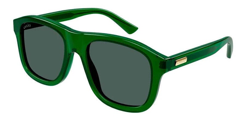 Gucci Square Frame Sunglasses Green/Transparent Green (GG1316S-004-FR)