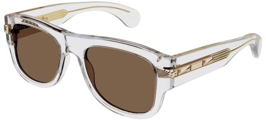 Gucci Square Frame Sunglasses Shiny Crystal/Brown (GG1517S-004-FR) Buy Gucci Square Frame Sunglasses Shiny Crystal/Brown (GG1517S-004-FR)
