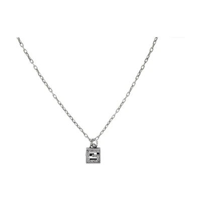 GUCCI Square G Cross Pendant Silver Necklace Unisex 925 Silver 552768-J8400-0811
