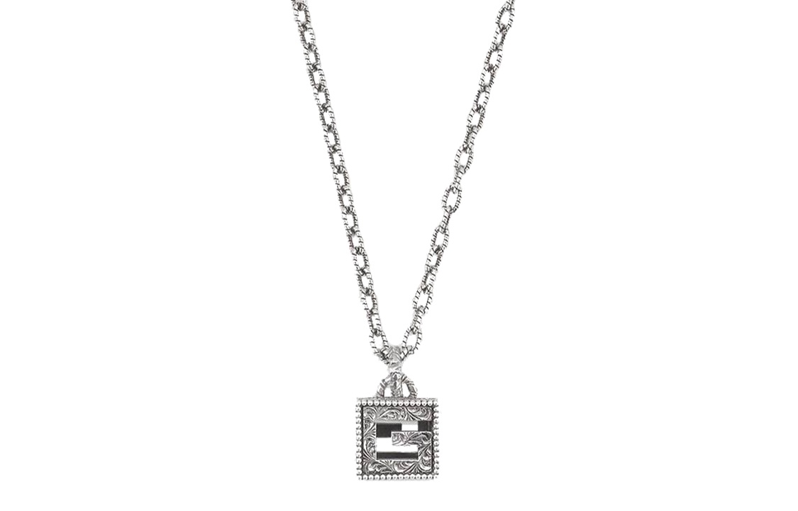 GUCCI Square G Cross Pendant Silver Necklace Unisex 925 Silver 552768-J8400-0811 圖 2