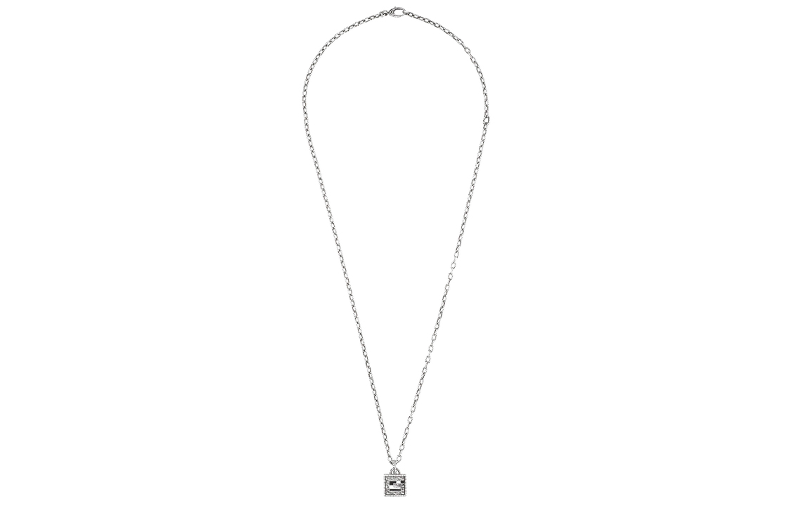 GUCCI Square G Cross Pendant Silver Necklace Unisex 925 Silver 552768-J8400-0811 圖 3