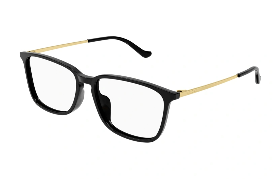 Order 구찌 남성 블랙 사각 안경 템플 로고 플라스틱 프레임. GG1609OA001