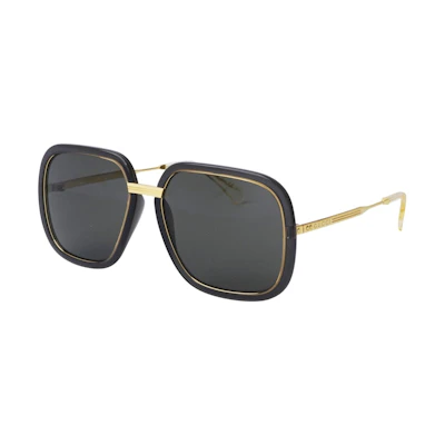 Gucci Square Sunglasses Black/Gold (GG0905S-001)