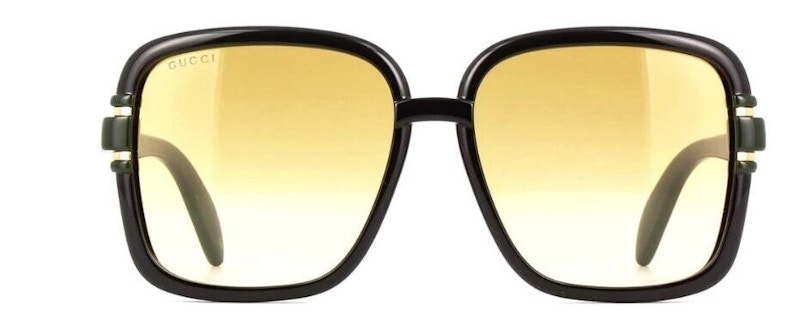 Gucci Square Sunglasses Black/Green (GG1066S-003-FR) 圖 2
