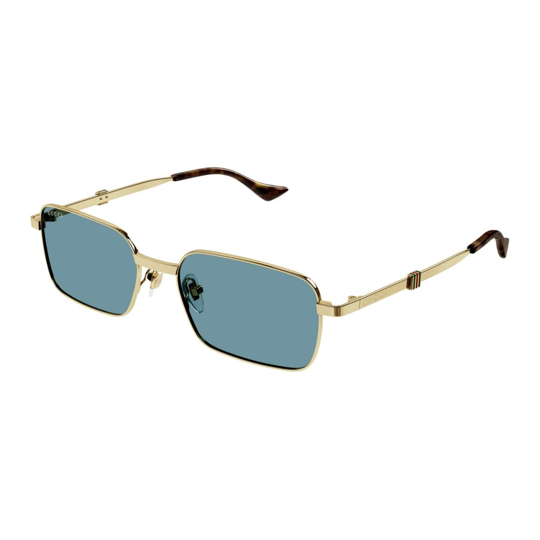 GUCCI Square Sunglasses Gold Frame for Men with Logo Design. GG1495S003