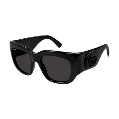 Gucci Square Sunglasses Shiny Black/Grey (GG1545S-001)