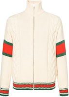 Gucci SS20 Cable Knit Aviator Jacket Men’s Off-White 599311-XKA32-9133 Gucci SS20 Cable Knit Aviator Jacket Men’s Off-White 599311-XKA32-9133