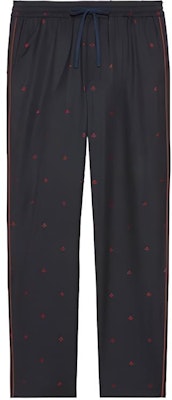 GUCCI SS20 Pantalones Casuales de Lana con Patrón de Abeja Negros 522941-Z589E-4633 Buy GUCCI SS20 Pantalones Casuales de Lana con Patrón de Abeja Negros 522941-Z589E-4633