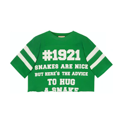 Gucci SS21 Alphabet Print T-Shirt Green Mens 659757-XJDHH-3521