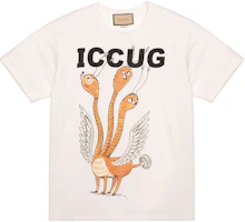 Gucci SS21 Beige Graphic Print Crewneck T-shirt for Men 548334-XJDJV-9095 Gucci SS21 Beige Graphic Print Crewneck T-shirt for Men 548334-XJDJV-9095