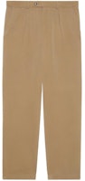 Gucci SS21 Beige Straight-Leg Pants with Double G Patch 639398-ZAF7Y-2066 Gucci SS21 Beige Straight-Leg Pants with Double G Patch 639398-ZAF7Y-2066