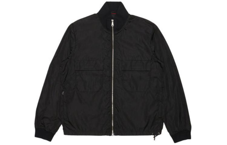 Gucci SS21 Black High-Neck Zip Pocket Casual Jacket 363982-Z9687-1000