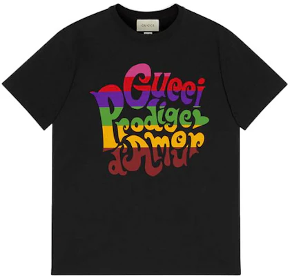 Gucci SS21 Baju T Leher Bulat Cetak Logo Hitam 548334-XJDAM-1082 Buy Gucci SS21 Baju T Leher Bulat Cetak Logo Hitam 548334-XJDAM-1082