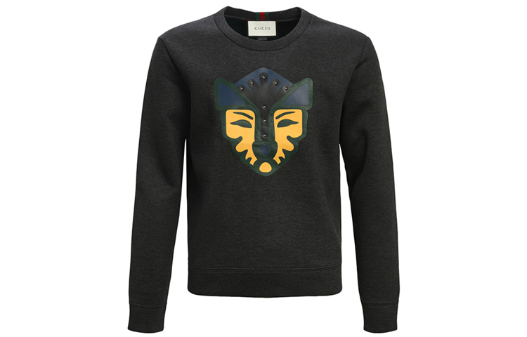 Gucci SS21 Black Pullover Sweatshirt with Animal Prints 408241-X6467-1009