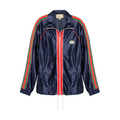 Gucci SS21 Blue Raglan Sleeve Track Jacket 655341-XJDF1-4330