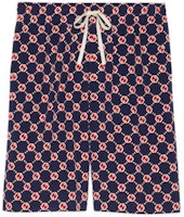 Gucci SS21 Blue Silk Shorts with Allover Logo Print 654859-ZAF9W-4759 Gucci SS21 Blue Silk Shorts with Allover Logo Print 654859-ZAF9W-4759