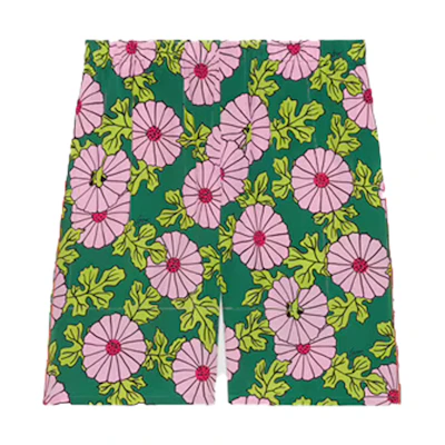 Gucci SS21 Floral Printed Silk Relaxed Shorts 639389-ZAGAK-5337