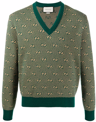 gucci-ss-21-green-v-neck-alphabet-pattern-wool-sweater-626643-xkbfz-3119
