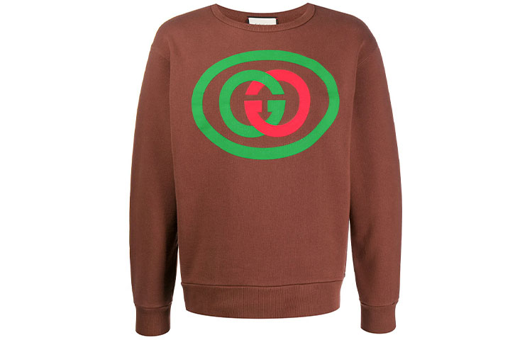 Gucci SS21 Interlocking Print Pullover Hoodie Brown 475532-XJBCN-2236