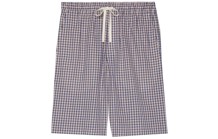 Gucci SS21 Logo Plaid Print Casual Shorts Lavender 659655-ZAG0G-4310
