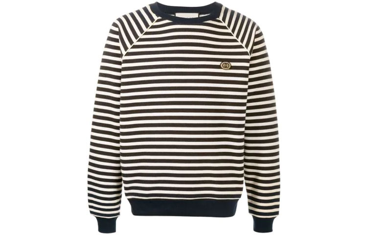 Gucci SS21 Logo Striped Sweatshirt Colorblock 625406-XJCOJ-4270