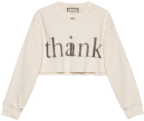 GUCCI SS21 Sudadera Crop Estampada Off-White 636058-XJCXL-9232 Buy GUCCI SS21 Sudadera Crop Estampada Off-White 636058-XJCXL-9232