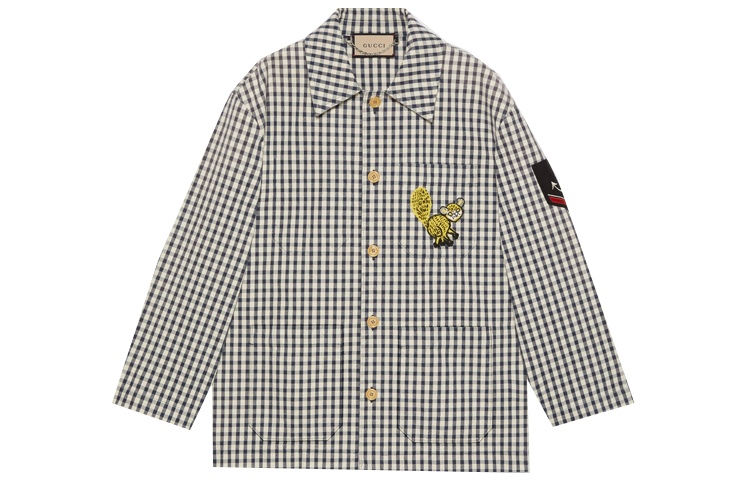 Gucci SS21 Off The Grid Squirrel Print Check Jacket for Men Multicolor 654022-ZAGPR-9064