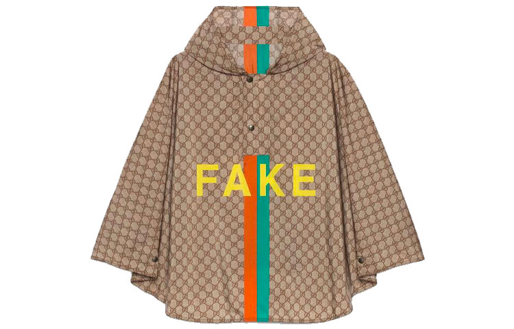 Gucci SS21 Printed GG Nylon Cape Jacket Beige 636396-4G355-9575