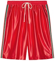 Gucci SS21 Red Striped Knit Trim Shorts 659460-XJDI9-6429 Gucci SS21 Red Striped Knit Trim Shorts 659460-XJDI9-6429