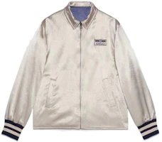 Gucci SS21 Unisex Double-Sided Logo Print Zip Jacket Beige 654830-ZAGVV-4309 Gucci SS21 Unisex Double-Sided Logo Print Zip Jacket Beige 654830-ZAGVV-4309