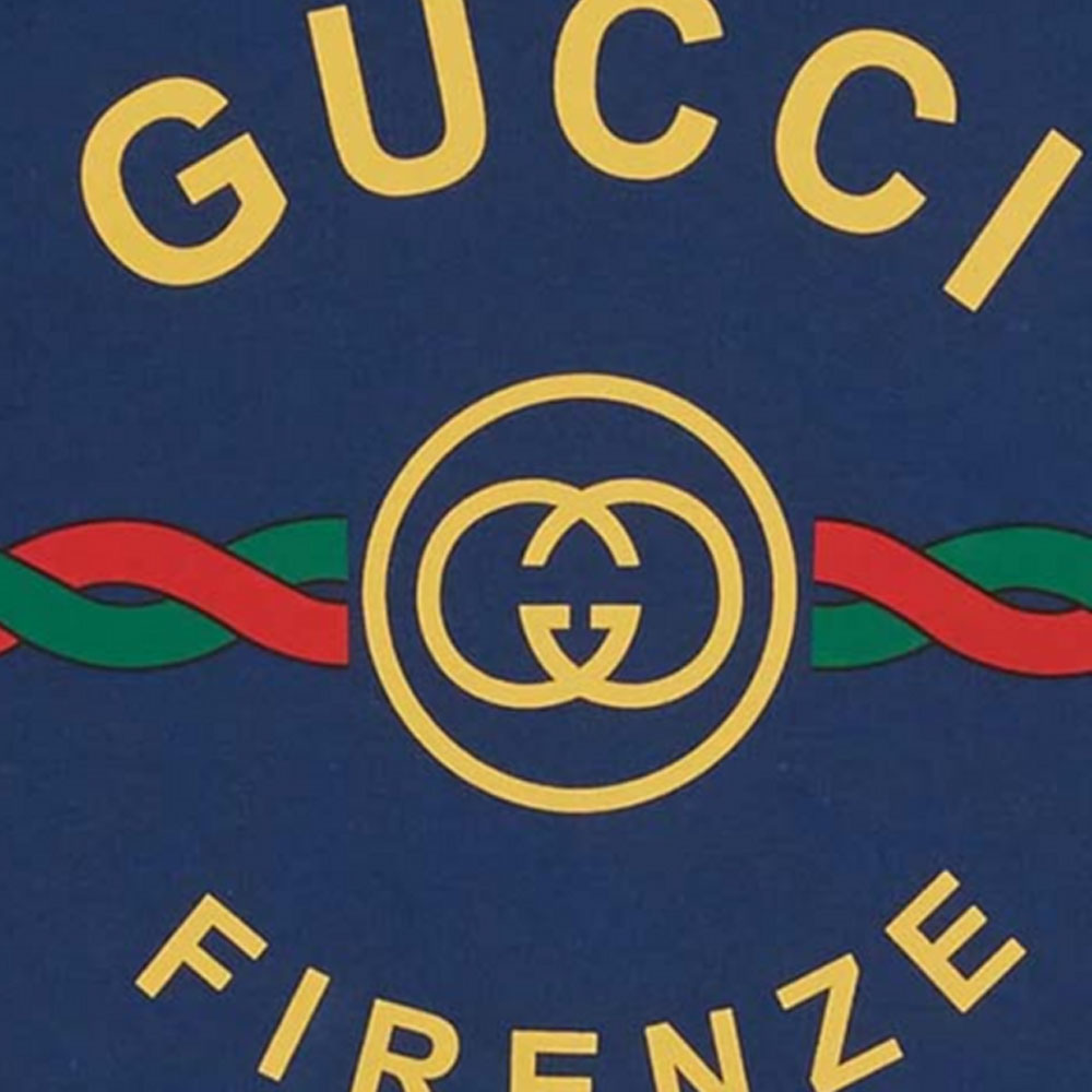 Cheap GUCCI SS22 1921 Koleksi Logo Baju Crewneck Lengan Panjang Biru Lelaki 626990-XJD7O-4409