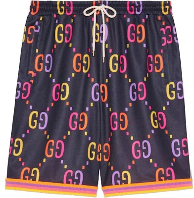 GUCCI SS22 Seluar Pendek Biru Double G Monogram dengan Tali Serut 701630-XJELH-4681 Order GUCCI SS22 Seluar Pendek Biru Double G Monogram dengan Tali Serut 701630-XJELH-4681