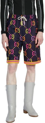 GUCCI SS22 Seluar Pendek Biru Double G Monogram dengan Tali Serut 701630-XJELH-4681 Shop GUCCI SS22 Seluar Pendek Biru Double G Monogram dengan Tali Serut 701630-XJELH-4681