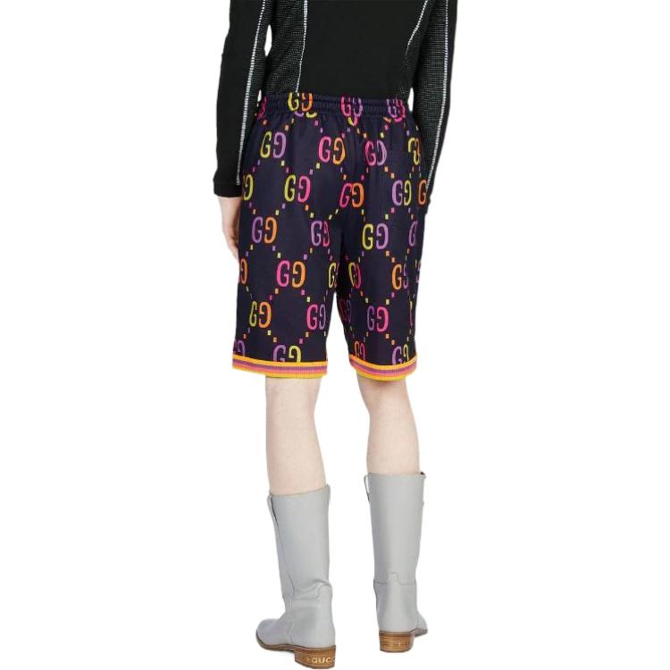 Purchase GUCCI SS22 Seluar Pendek Biru Double G Monogram dengan Tali Serut 701630-XJELH-4681
