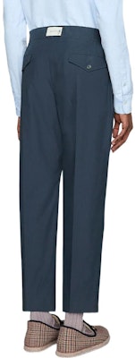 GUCCI SS22 Biru Seluar Panjang High-Waisted Straight-Leg Relaxed Fit Kasual. 568612-ZABWZ-4169 Shop GUCCI SS22 Biru Seluar Panjang High-Waisted Straight-Leg Relaxed Fit Kasual. 568612-ZABWZ-4169