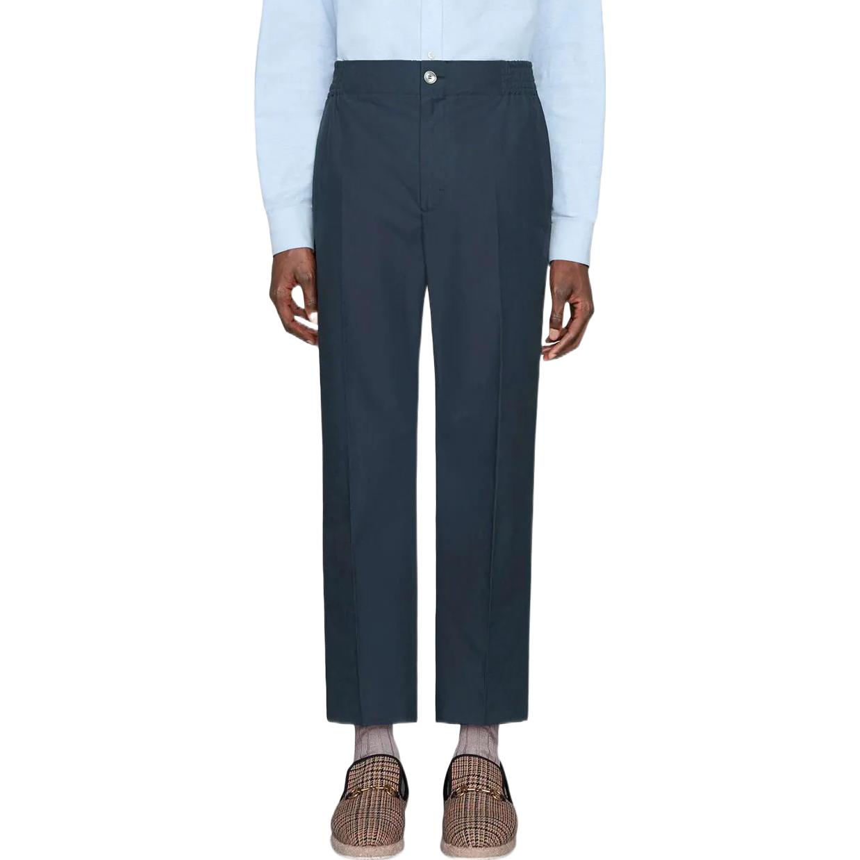 Purchase GUCCI SS22 Biru Seluar Panjang High-Waisted Straight-Leg Relaxed Fit Kasual. 568612-ZABWZ-4169