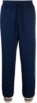 GUCCI SS22 Blue Knit Track Pants with GG Stripe Trim. 663569-XJDE9-4464 Order GUCCI SS22 Blue Knit Track Pants with GG Stripe Trim. 663569-XJDE9-4464
