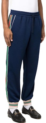 GUCCI SS22 Blue Knit Track Pants with GG Stripe Trim. 663569-XJDE9-4464 Purchase GUCCI SS22 Blue Knit Track Pants with GG Stripe Trim. 663569-XJDE9-4464