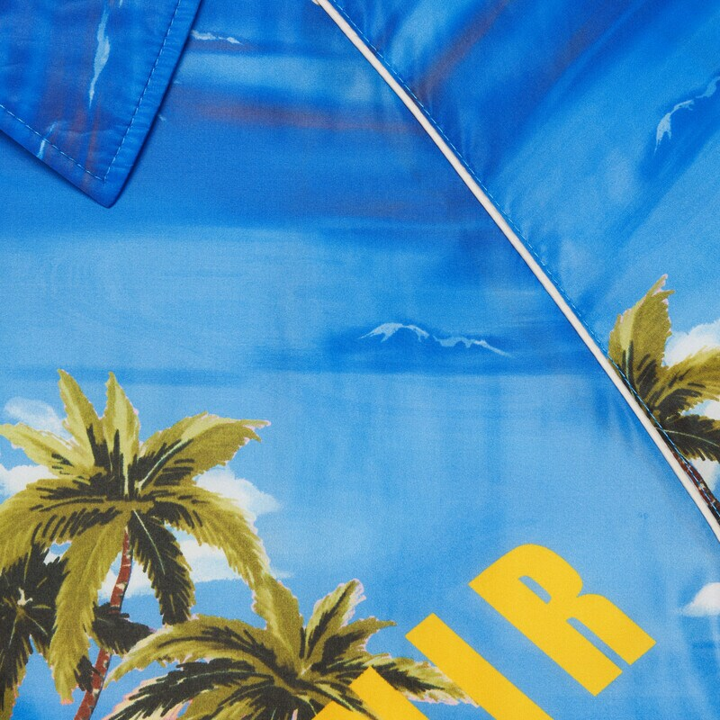 Details for GUCCI SS22  Blue Letter Print Single-Breasted Loose-Fit Jacket. 694137-ZAJI0-4216