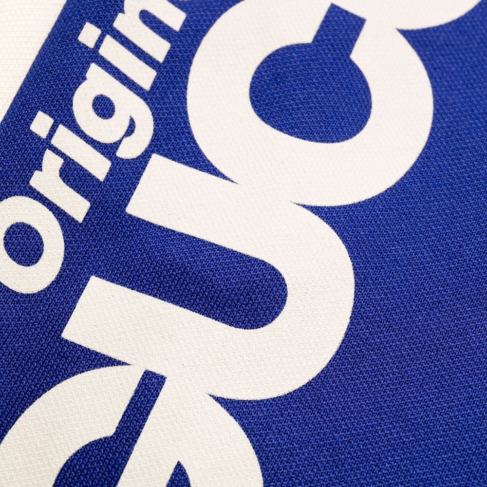 Sizing GUCCI SS22 Celana Jogger Knit Biru dengan Logo Print dan Drawstring. 673755-XJDUZ-4648