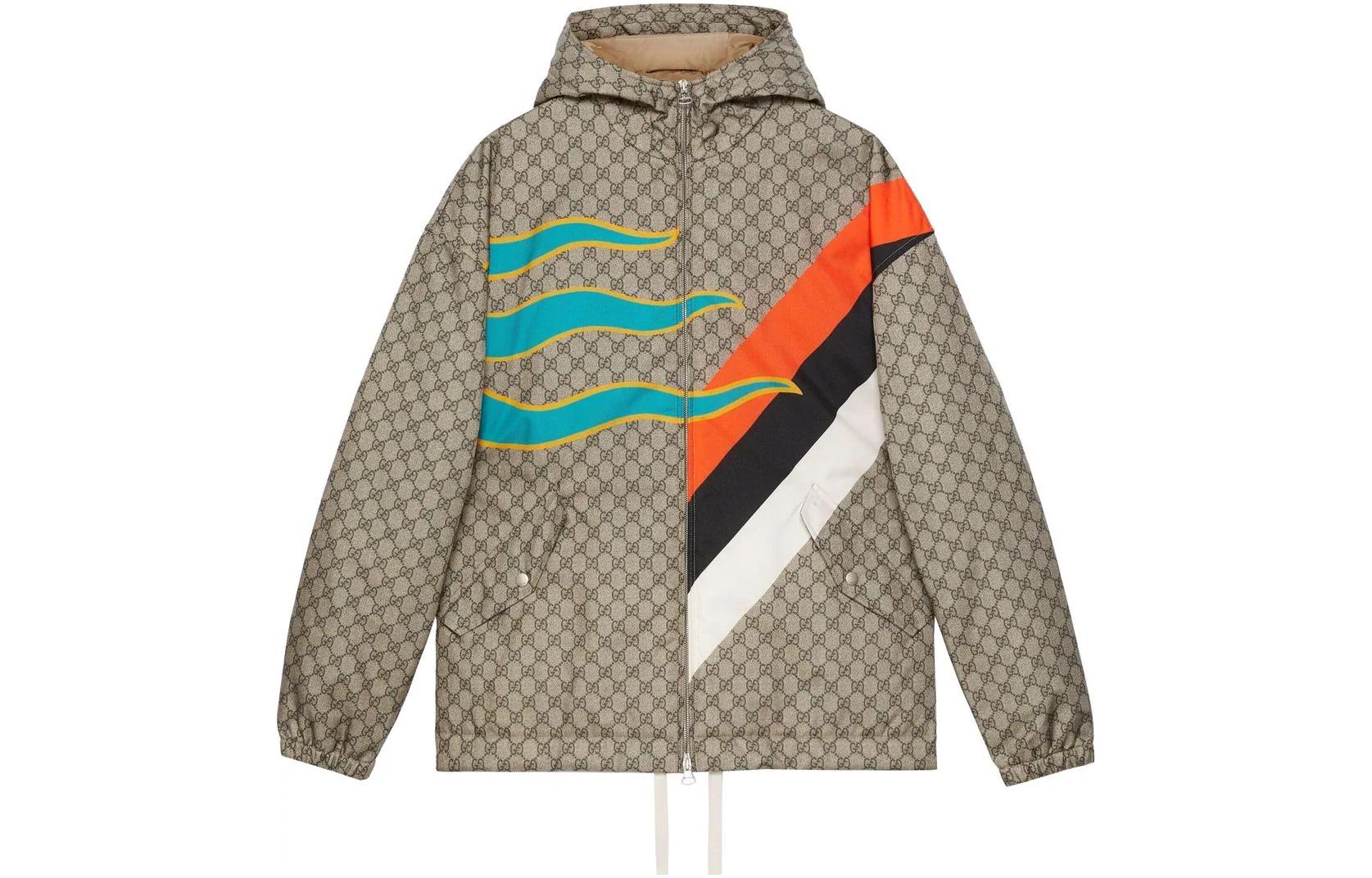Gucci SS22 Allover Stripe Hoodie Jacket Khaki 681329-ZAIDH-9228