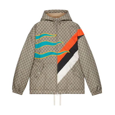 Gucci SS22 Allover Stripe Hoodie Jacket Khaki 681329-ZAIDH-9228