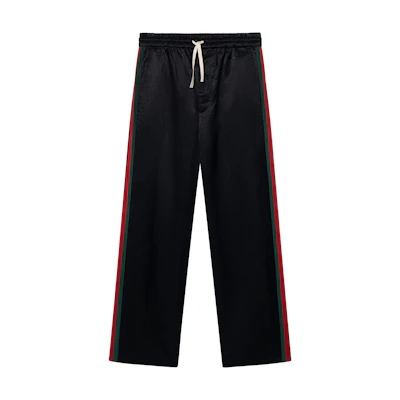 Gucci SS22 Black Knit Joggers with Logo Emblem 654880-ZAGU7-1043